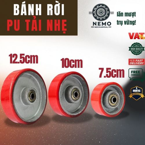 Bánh Xe Rời PU Siêu Bền – Kháng Hóa Chất, Chịu Tải Cao & Bảo Vệ Sàn