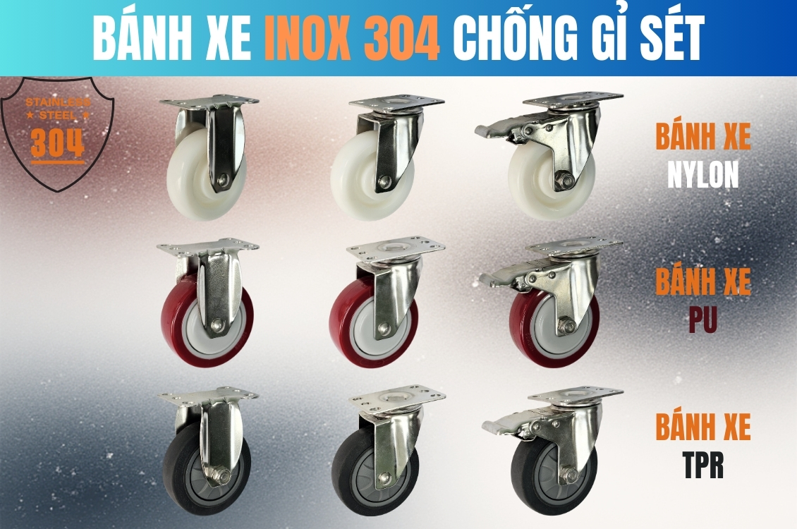 Sản phẩm bánh xe công nghiệp Cơ Khí Nemo
