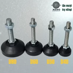 Chân Tăng Chỉnh Đế Nhựa Cứng (M10, M12, M16) chan tang chinh de nhua chung loai - Cơ Khí Nemo