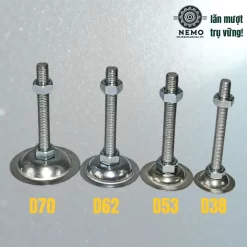 Chân Tăng Chỉnh Đế Thép Mạ Kẽm (M10, M12, M16) chan tang chinh de thep chung loai - Cơ Khí Nemo