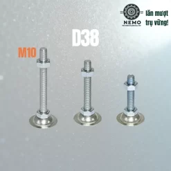 Chân Tăng Chỉnh Đế Thép Mạ Kẽm (M10, M12, M16) chan tang chinh de thep d38 - Cơ Khí Nemo