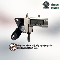 Bánh xe lùn (thấp) chịu tải nặng banh nylon lun chiu tai nang - Cơ Khí Nemo (chi tiết 5)