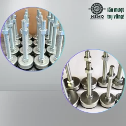 Chân Tăng Chỉnh Chống Rung Đế Nylon (M10, M12) - Cơ Khí Nemo (chi tiết 2)