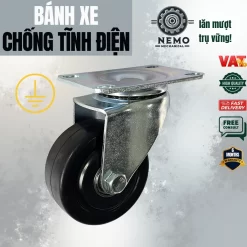 Bánh xe chống tĩnh điện mặt bích - Cơ Khí Nemo