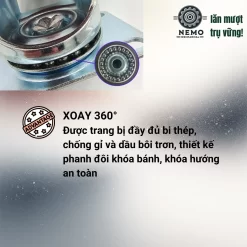 Bánh xe chống tĩnh điện mặt bích - Cơ Khí Nemo (chi tiết 4)
