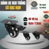 Bánh xe PVC đen trắng mặt bích, có bạc đạn - Cơ Khí Nemo