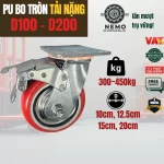 Bánh xe PU Hàn Quốc lõi gang, tải nặng - Cơ Khí Nemo