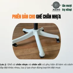 Bánh xe TPR chống ồn cọc vít banh xe tpr chong on cho ghe van phong chan nhua - Cơ Khí Nemo
