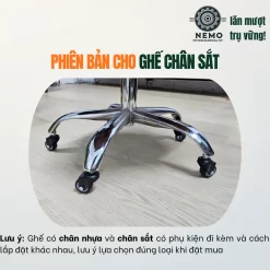Bánh xe TPR chống ồn cọc vít banh xe tpr chong on cho ghe van phong chan sat - Cơ Khí Nemo