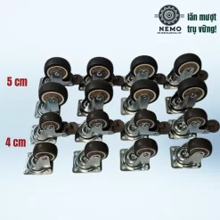 Bánh xe TPR nội thất mặt bích, có ổ bi - Cơ Khí Nemo (chi tiết 6)