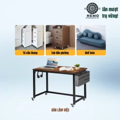 Bánh xe TPR nội thất mặt bích, có ổ bi - Cơ Khí Nemo (chi tiết 9)