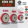 Bánh xe rời PVC đỏ mận, không càng (có bạc đạn) - Cơ Khí Nemo