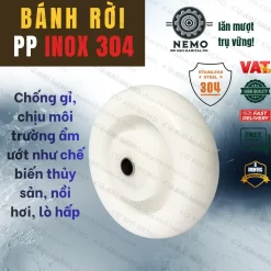 Bánh xe đẩy hàng Inox 304