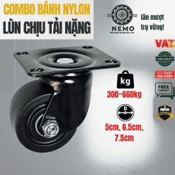 Bánh xe lùn thấp chịu tải nặng – Banh lun chiu tai nang chinh | Cơ Khí Nemo