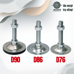 Chân tăng chỉnh đế thép mạ kẽm M10 M12 M16 – Chan tang chinh de thep chung loai | Cơ Khí Nemo