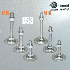 Chân tăng chỉnh đế thép mạ kẽm M10 M12 M16 – Chan tang chinh de thep D53 | Cơ Khí Nemo