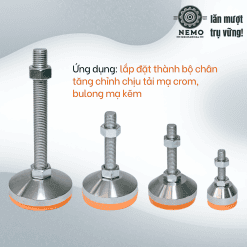 Bát tăng chỉnh chịu tải rời Inox 304 mạ crom – Bat tang chinh chiu tai ma crom ung dung | Cơ Khí Nemo