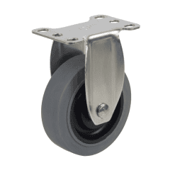 Bánh xe Inox 304 TPR chống tĩnh điện tĩnh (không xoay) - Cơ Khí Nemo