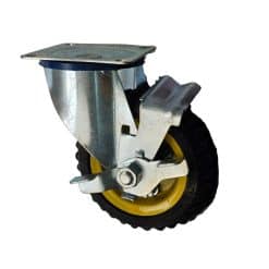Bánh xe cao su lớn 16cm càng xoay có khóa - Cơ Khí Nemo