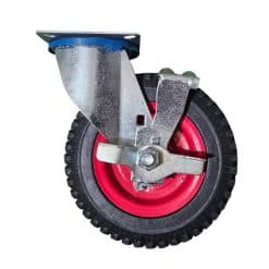 Bánh xe cao su lớn 20cm càng xoay có khóa - Cơ Khí Nemo