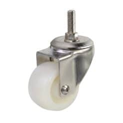 Bánh xe Inox 304 PA Nylon tải nhẹ 5cm cọc vít quay - Cơ Khí Nemo