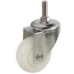 Bánh xe Inox 304 PA Nylon tải trung cọc vít quay - Cơ Khí Nemo