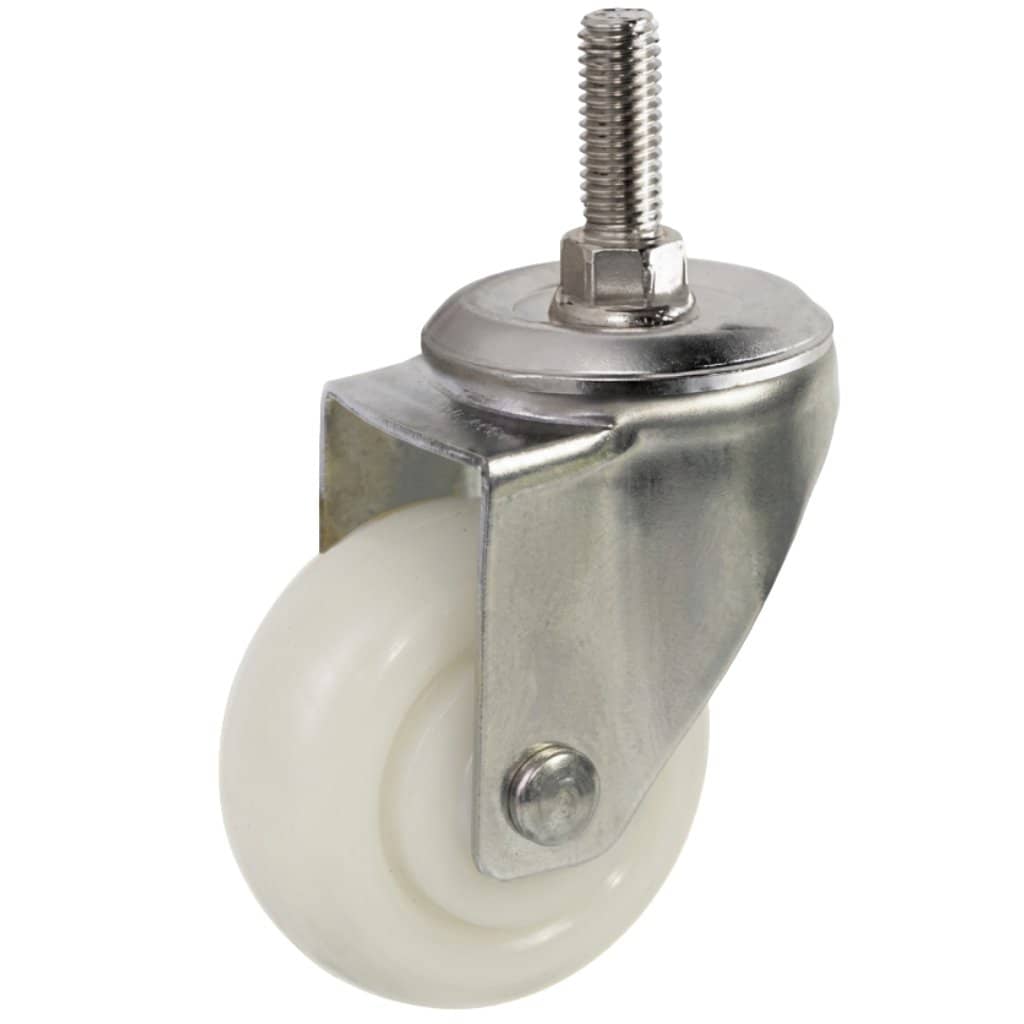 Bánh xe Inox 304 PA Nylon tải trung cọc vít quay - Cơ Khí Nemo
