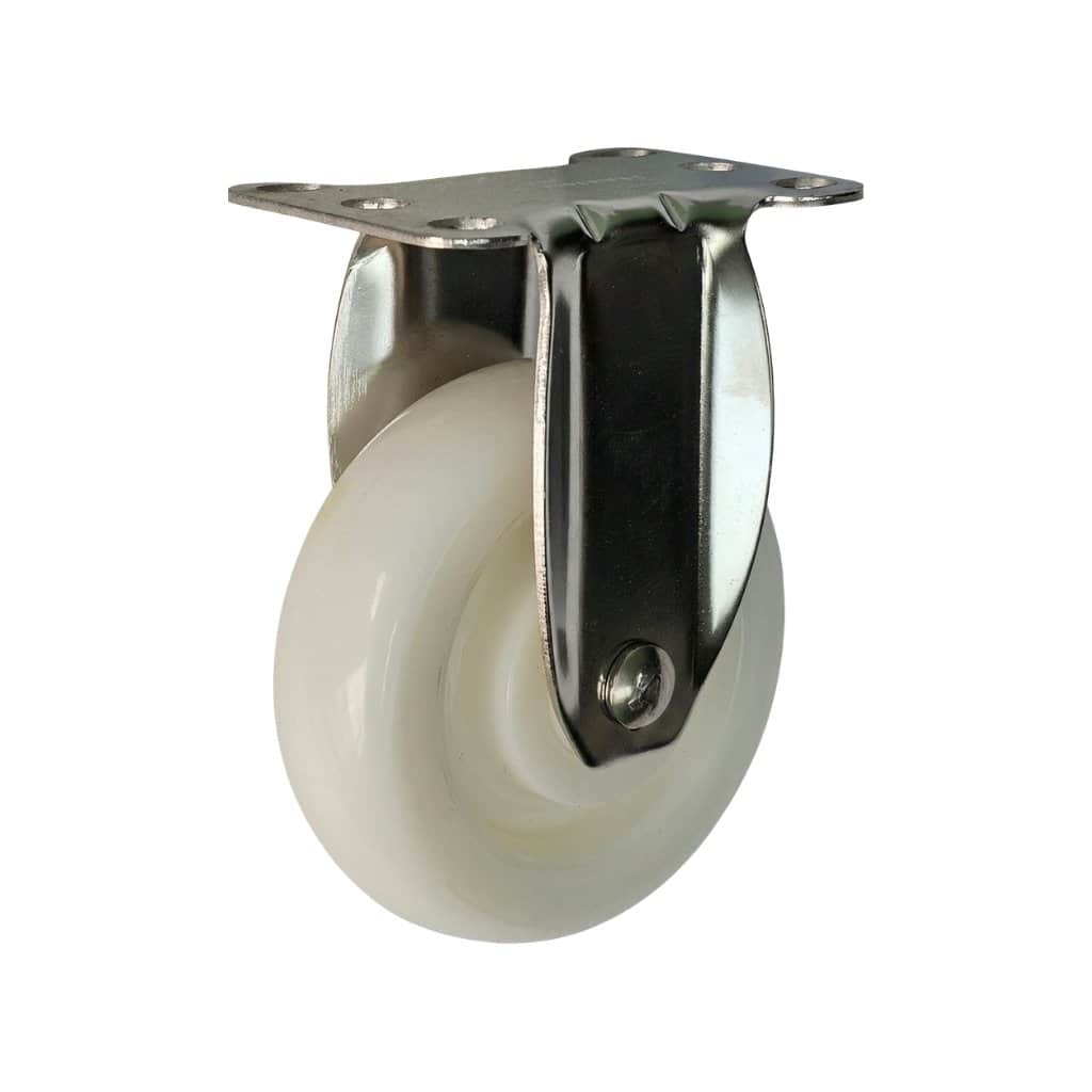 Bánh xe Inox 304 PA Nylon tải trung càng tĩnh - Cơ Khí Nemo