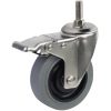 Bánh xe Inox 304 TPR chống tĩnh điện ESD cọc vít có khóa - Cơ Khí Nemo