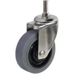 Bánh xe Inox 304 TPR chống tĩnh điện ESD cọc vít quay - Cơ Khí Nemo