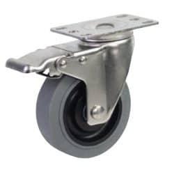 Bánh xe Inox 304 TPR chống tĩnh điện ESD càng xoay có khóa - Cơ Khí Nemo