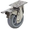Bánh xe Inox 304 TPR tải nặng càng xoay có khóa - Cơ Khí Nemo