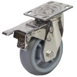 Bánh xe Inox 304 TPR tải nặng càng xoay có khóa - Cơ Khí Nemo
