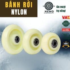 Bánh xe rời Nylon không càng, có bạc đạn - Cơ Khí Nemo