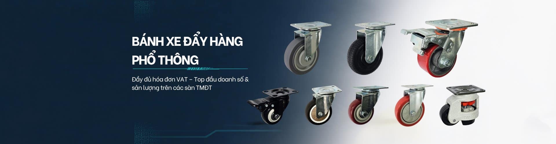 Bánh xe đẩy hàng phổ thông chịu tải cao — Cơ Khí Nemo