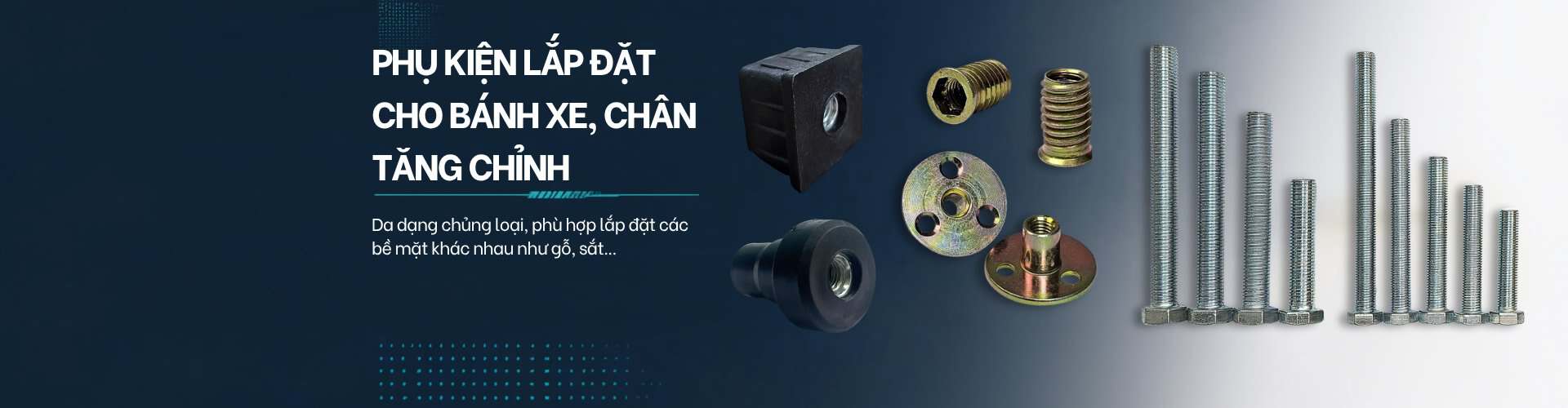 Phụ kiện cơ khí: nắp chụp thép hộp, ốc cấy, tán rút — Cơ Khí Nemo