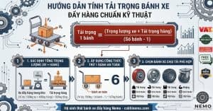 Hướng dẫn tính tải trọng bánh xe đẩy hàng chuẩn kỹ thuật - Cơ Khí Nemo
