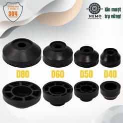 Chân tăng chỉnh đế nhựa Inox 304 - lắp đặt thực tế - Cơ Khí Nemo